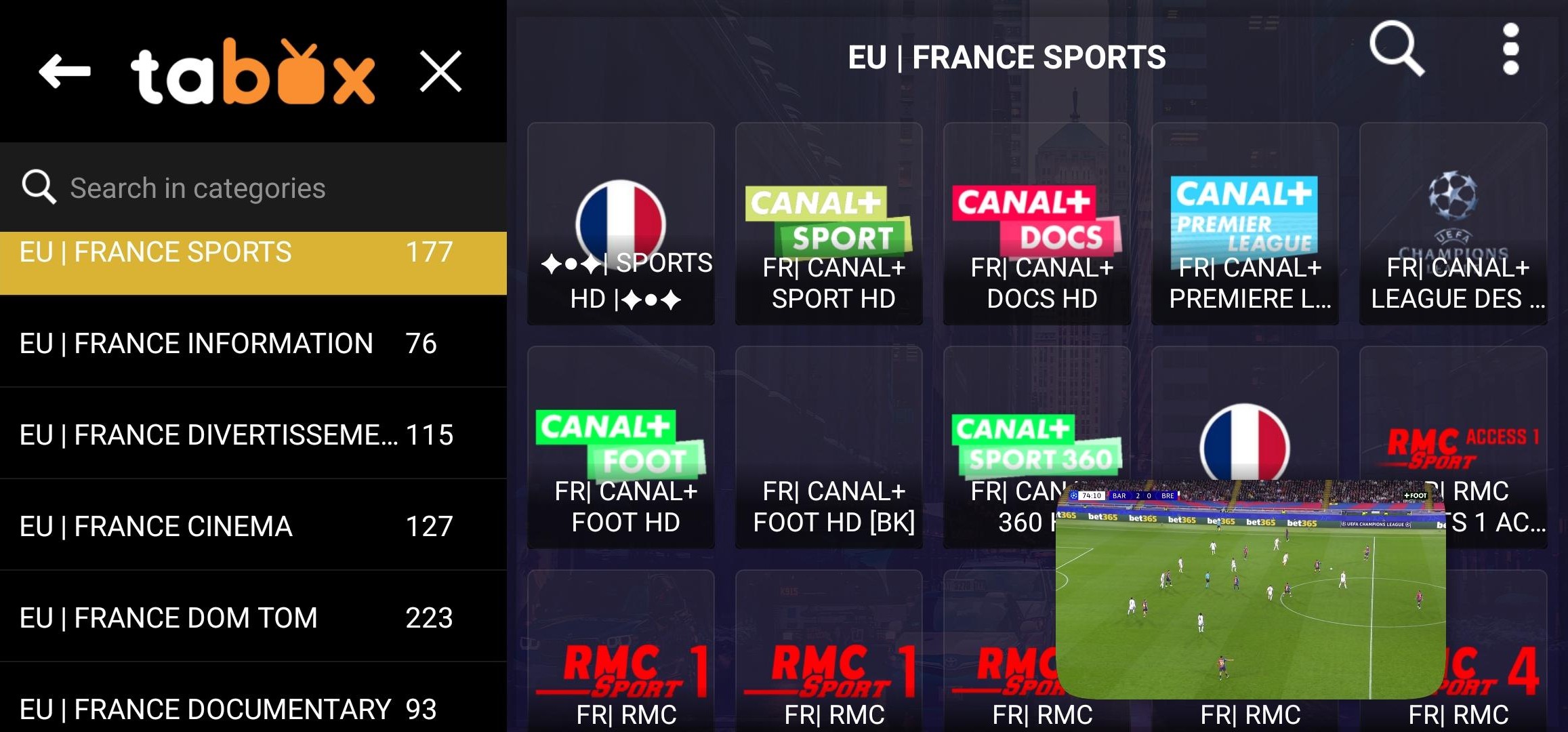 Скриншот Live TV TABOX